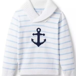Janie and Jack Anchor Striped Sweater